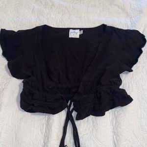 Princess Polly Jamison Reid crop top black